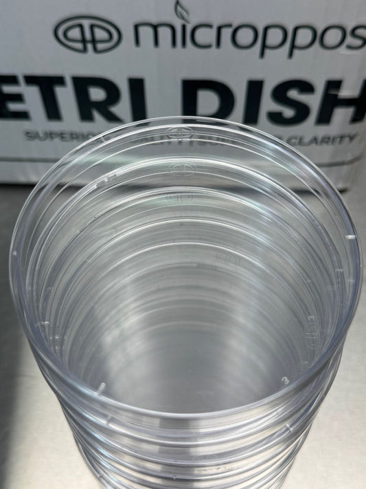 Microppose Petri Dishes 90mm x 15mm Plates | Vented Lid | Polystyrene Sterile |500-Pack - Image 2