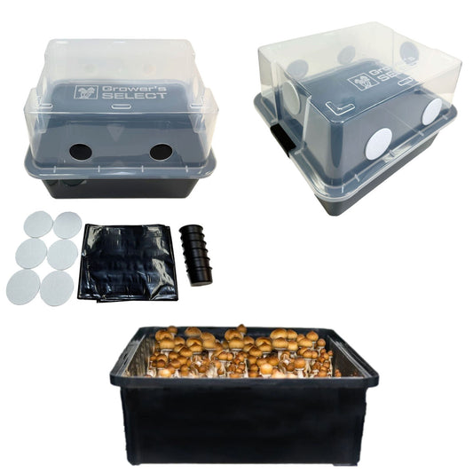 Grower's Select MEDIUM Mushroom Monotub Fruiting Chamber with Filter Disks and Liner 44Q - Image 2