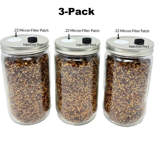 3-Pack Premium Quick-Colonizing 5-grain Jar (32oz) - Image 2