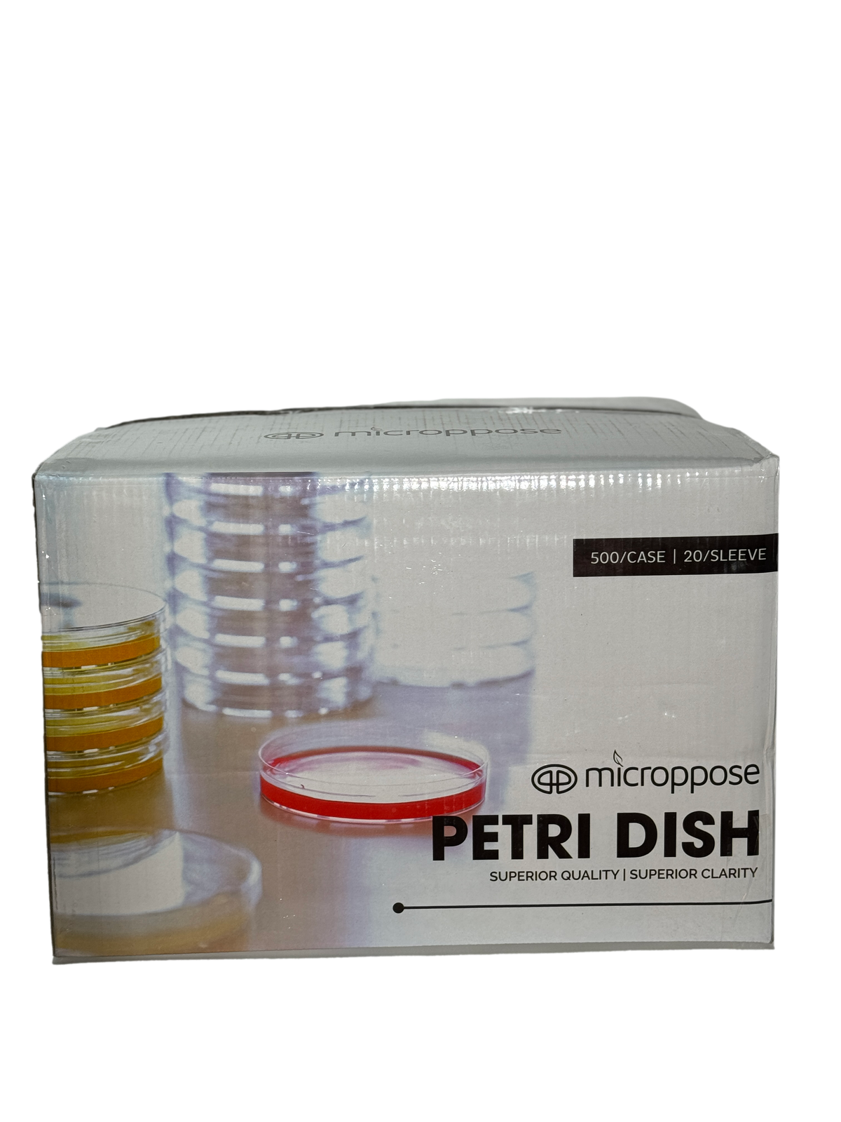 Microppose Petri Dishes 90mm x 15mm Plates | Vented Lid | Polystyrene Sterile |500-Pack - Image 4