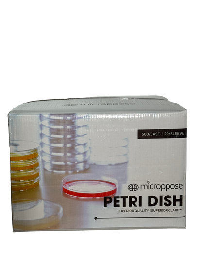 Microppose Petri Dishes 90mm x 15mm Plates | Vented Lid | Polystyrene Sterile |500-Pack - Image 4