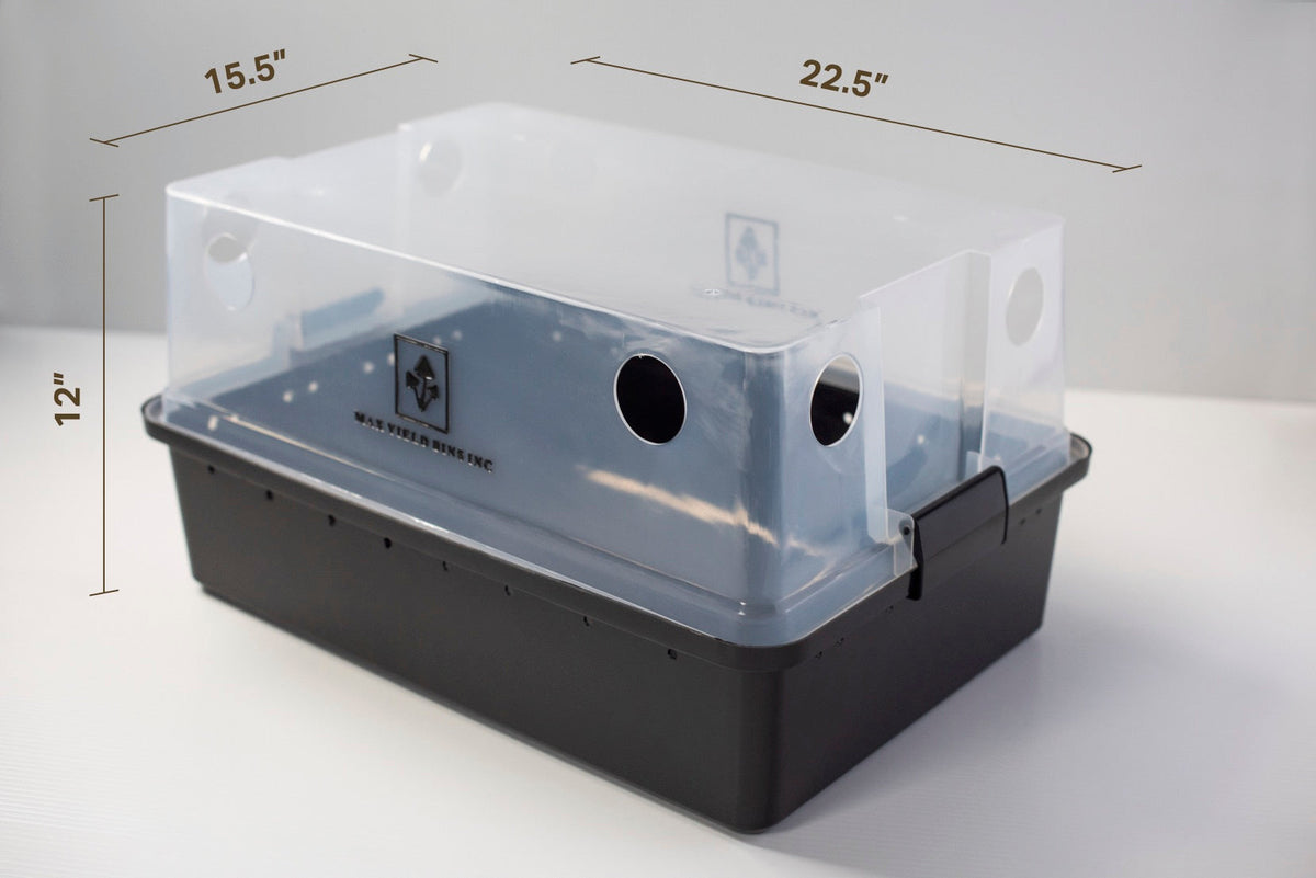 Max Yield Bin LARGE 66Q Mushroom Monotub Fruiting Chamber with Filter Disks and Liner - Image 2