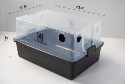 Max Yield Bin LARGE 66Q Mushroom Monotub Fruiting Chamber with Filter Disks and Liner - Image 2