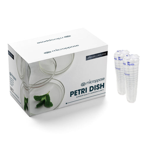 Microppose Reusable Autoclavable Petri Dishes 90mm x 15mm Plates With Vented Lid, Sterile (500-Pack Case) - Image 2