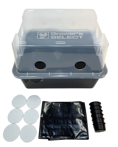 Grower's Select MEDIUM Mushroom Monotub Fruiting Chamber with Filter Disks and Liner 44Q - Image 3