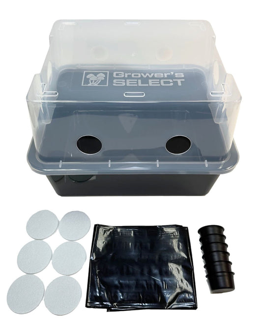 Wholesale Lot Grower's Select Monotub Fruiting Chambers with Filter Disks and Liners (12-Pack) - Image 2