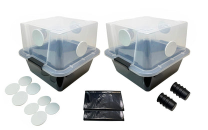 Grower's Select SMALL Mushroom Monotub Fruiting Chamber with Filter Disks and Liner 28Q - Image 6