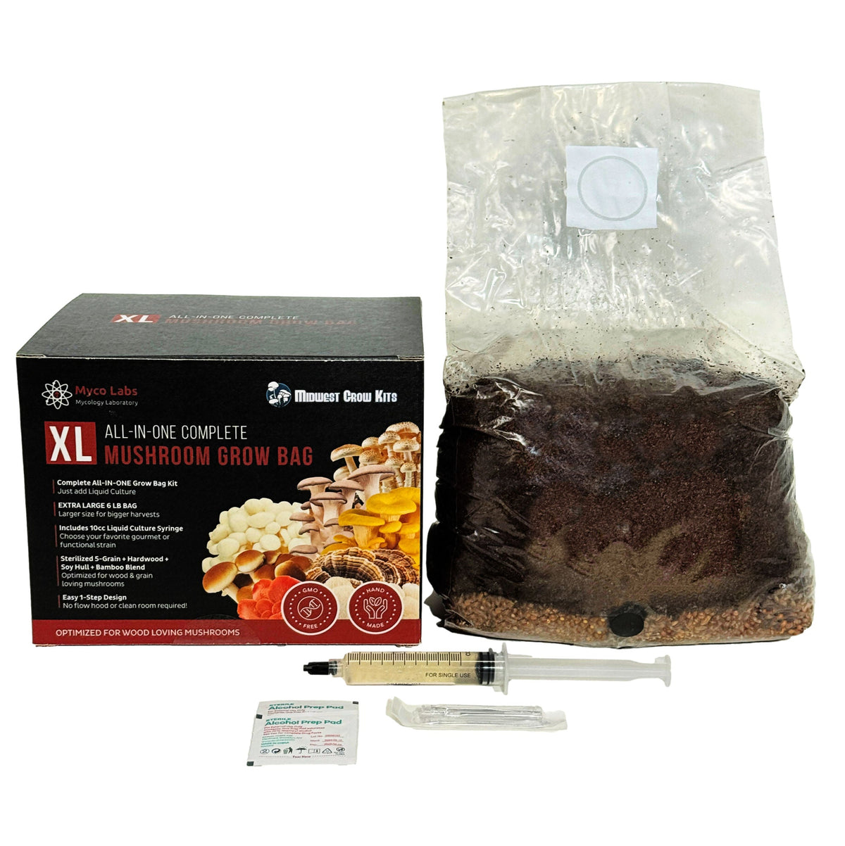 Complete XL ALL-IN-ONE Wood Lover's Mushroom Grow Bag Kit (6LB) - Image 9