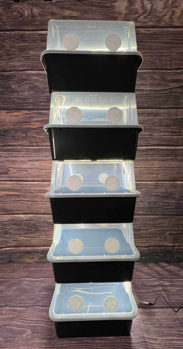 Grower's Select LARGE Mushroom Monotub Fruiting Chamber with Filter Disks and Liner 66Q - Image 6